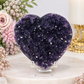 Large High Grade Amethyst Cluster Heart on Stand 342g