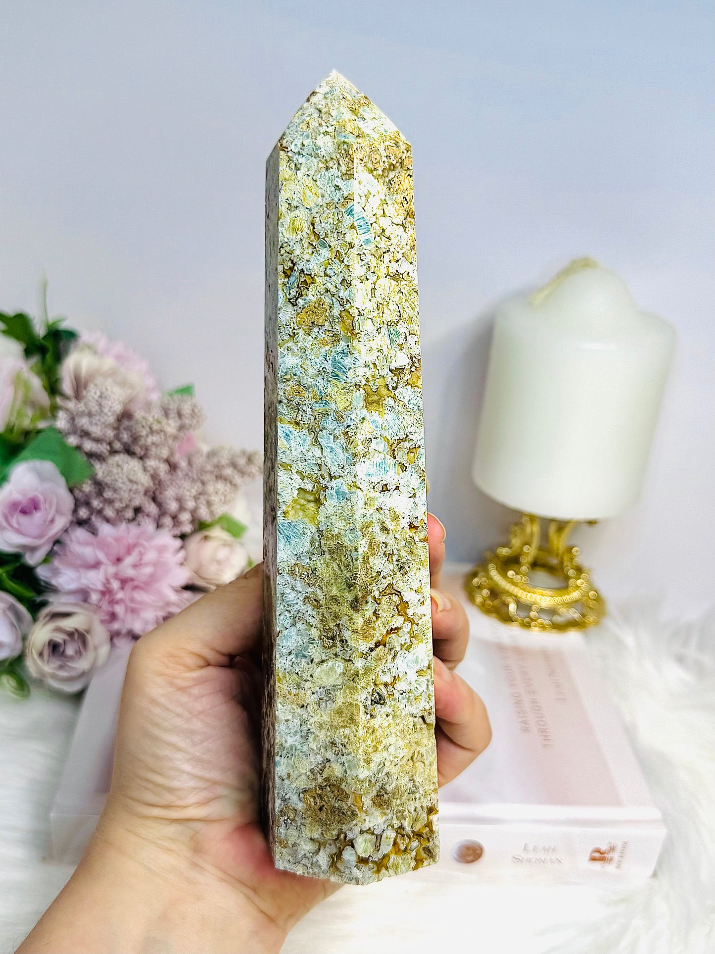 Large Chunky Mixed Blue Kyanite Tower 20cm 633g