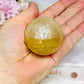 Golden Healer Sphere with Rainbows On Stand 163g