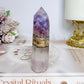 Crazy Lace Amethyst Tower 10cm
