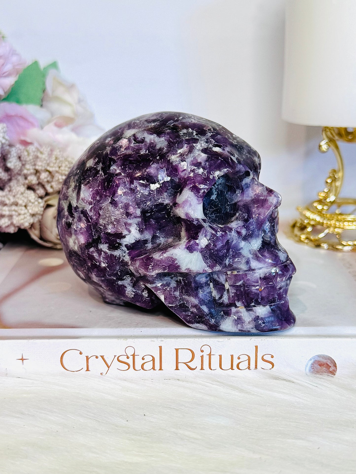 Large Lepidolite | Purple Mica High Grade Skull 694g