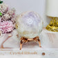 Large Druzy Pink Amethyst Sphere on Stand 608g