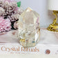 High Grade Clear Quartz Chunky Tower with Garden Quartz Inclusions 8cm 258g