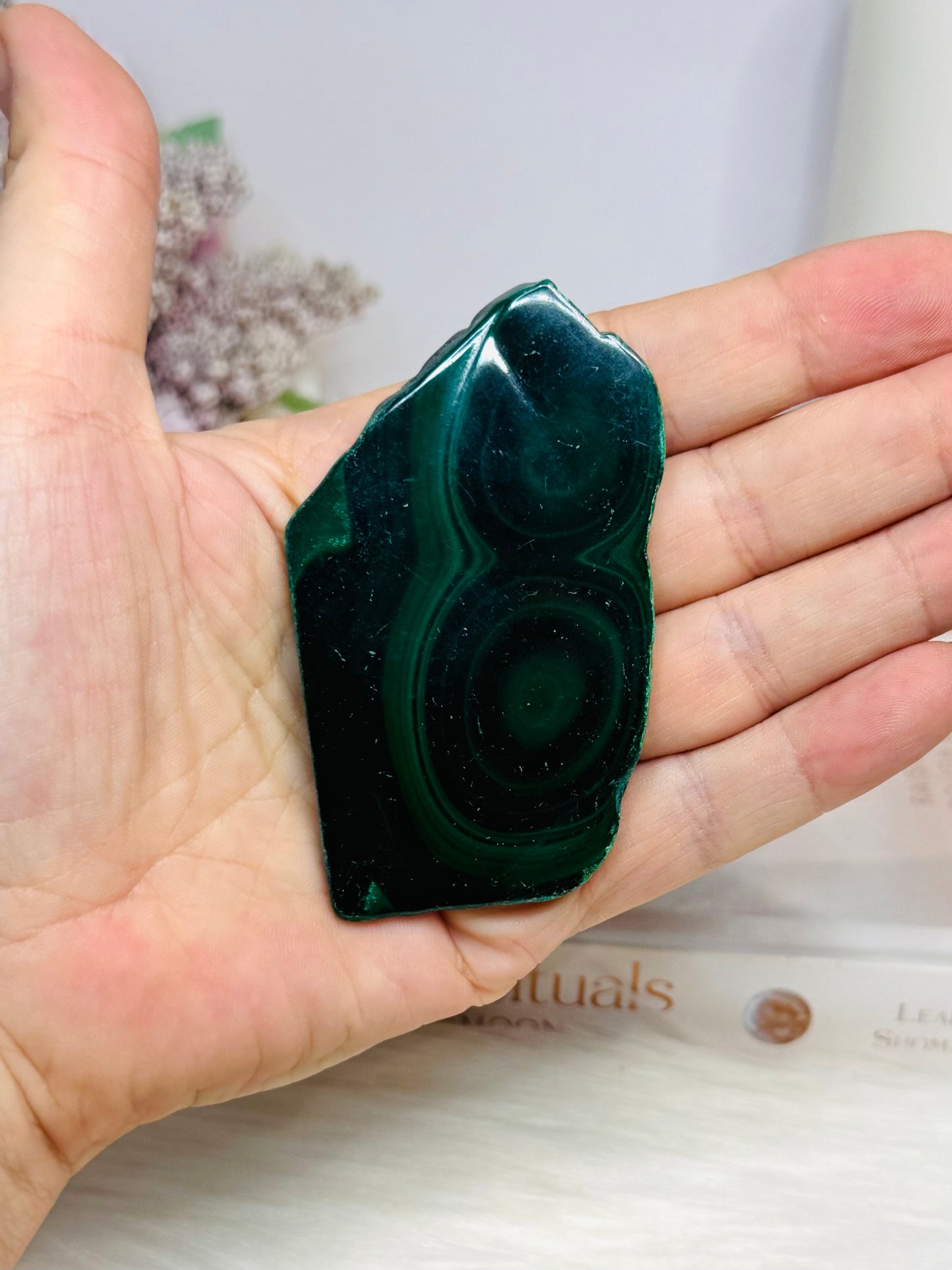 Natural Malachite Slab 8cm
