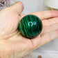 Natural Malachite Sphere on Stand 125g