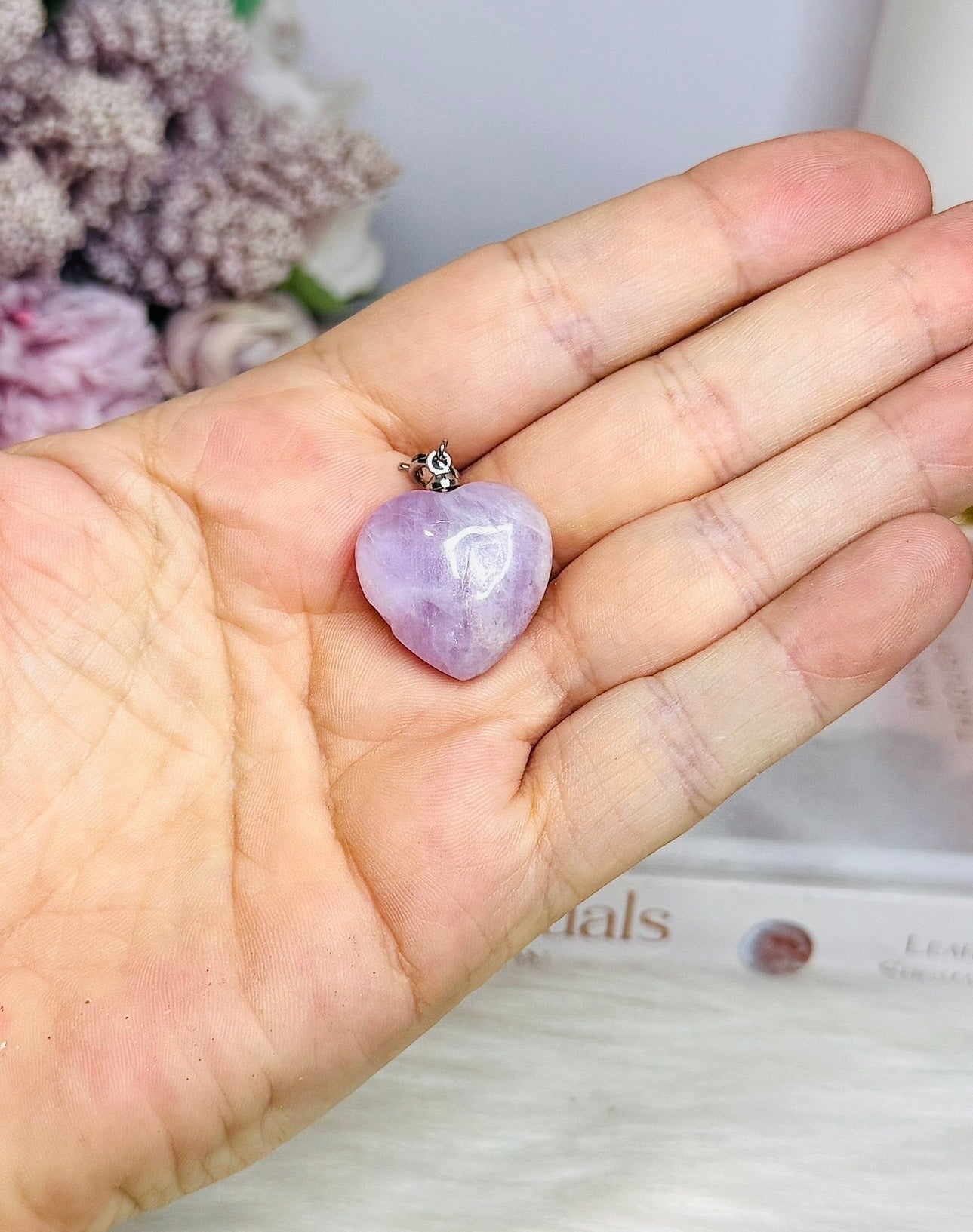Kunzite Heart Pendant in Gift Bag