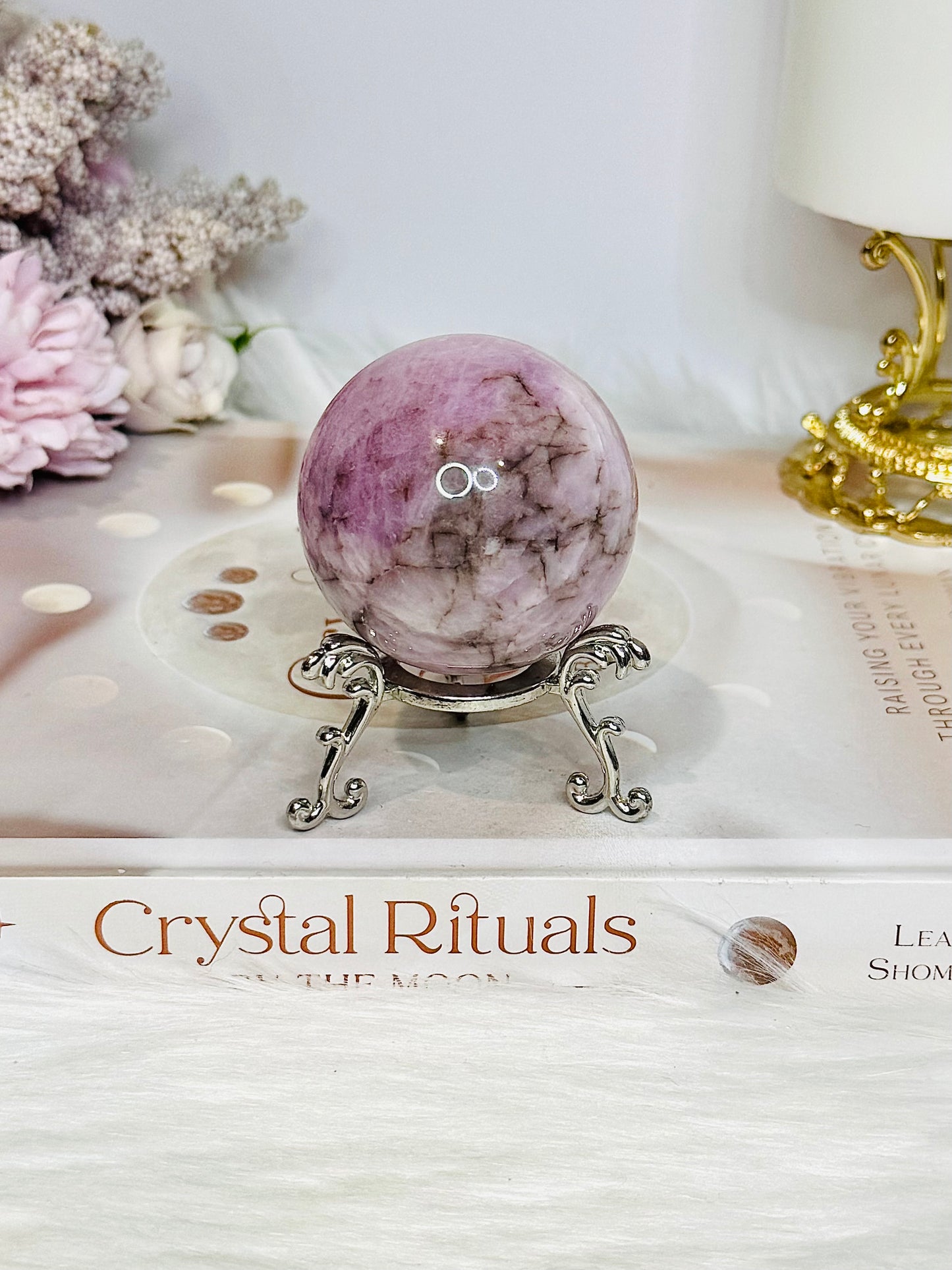 Kunzite Sphere On Stand 202g