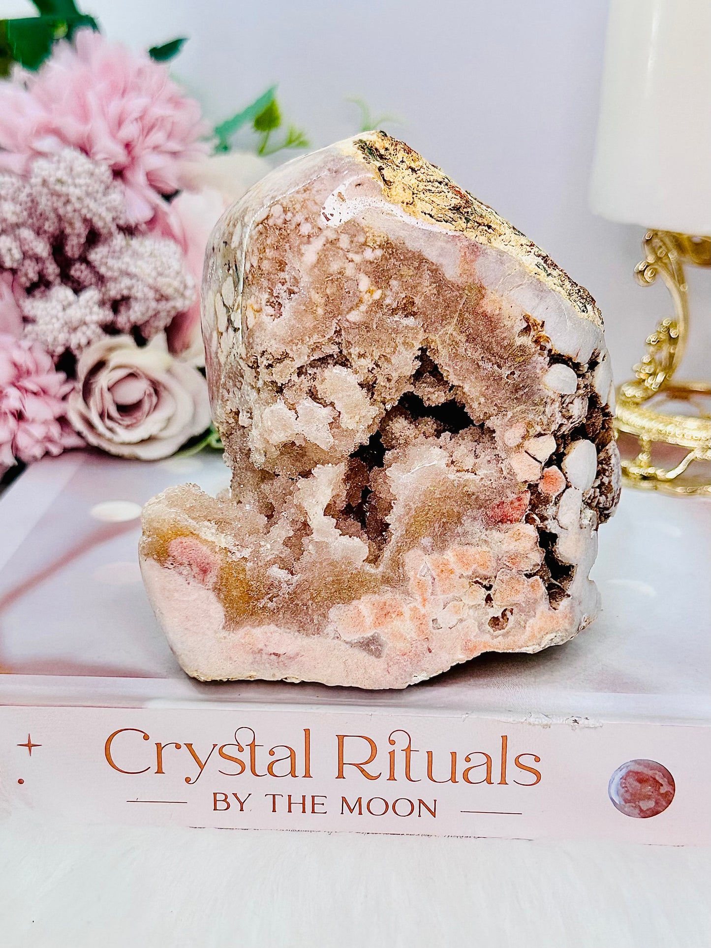 ⚜️ SALE ⚜️ Divinely Gorgeous Natural Druzy Pink Amethyst Freeform 11cm 528grams From Brazil