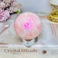Pink Aragonite Sphere on Stand 367g