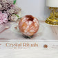 High Grade Flower Carnelian Sphere on Stand 204g