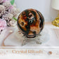 Large Red Moss Agate Druzy Sphere on Stand 452g