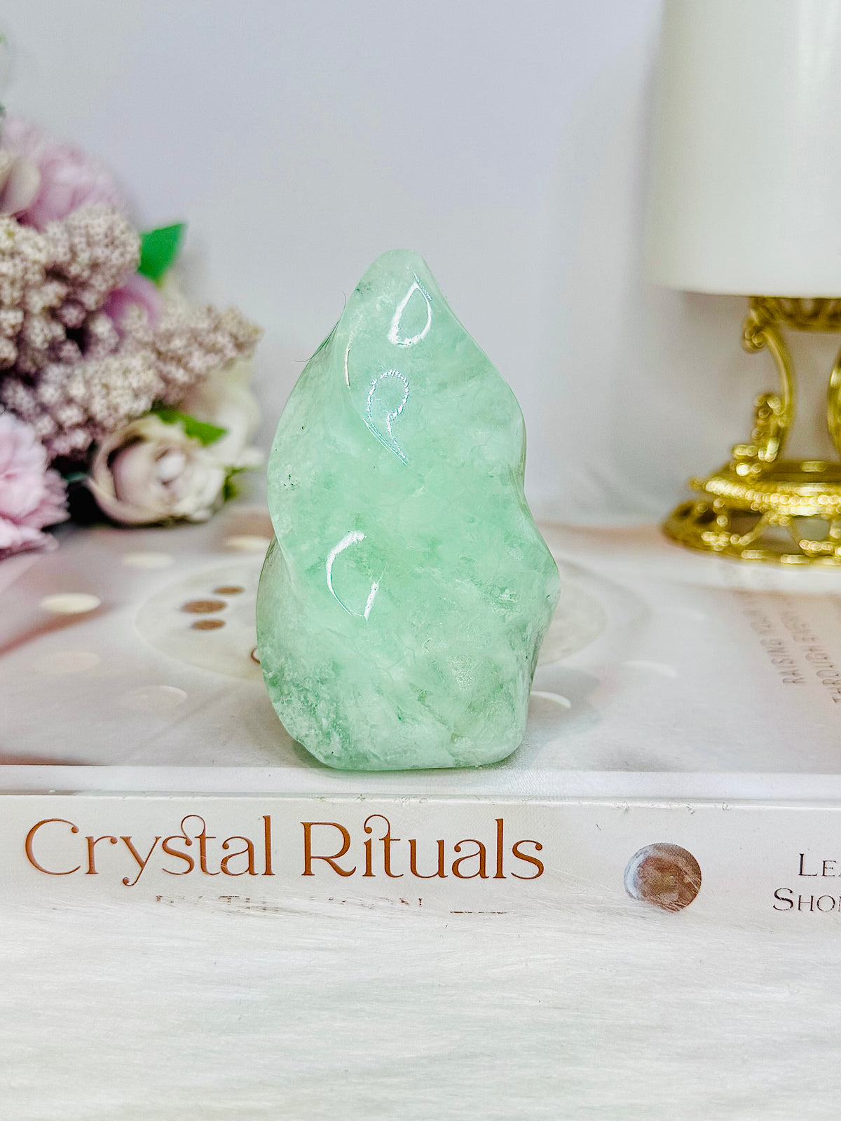 Green Fluorite Flame 8cm 248g