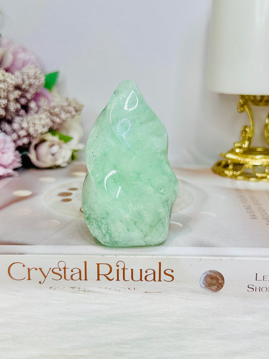 Green Fluorite Flame 8cm 248g
