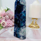 Wow!! Brilliant Large Chunky Double Fluorite Tower with Stunning Rainbows 16.5cm 653grams