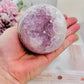 She Is Divine!!! All Class, Gorgeous Large 396gram Druzy Pink Amethyst Sphere From Brazil On Stand An Absolute Stunner