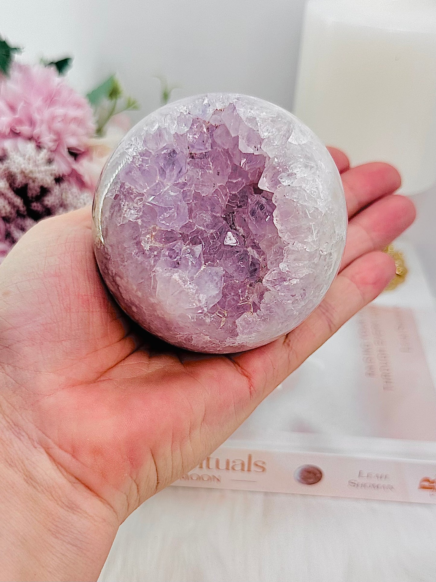 She Is Divine!!! All Class, Gorgeous Large 396gram Druzy Pink Amethyst Sphere From Brazil On Stand An Absolute Stunner