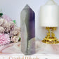 Green & Purple Pastel Fluorite Tower 13cm 331grams