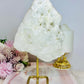 Large Natural Clear Quartz Specimen On Gold Stand 25cm 1.18KG