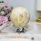 Large Druzy Pink Amethyst Sphere on Stand 414g