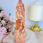 Gorgeous Large 16.5cm Natural Ibis Jasper Carved Tower