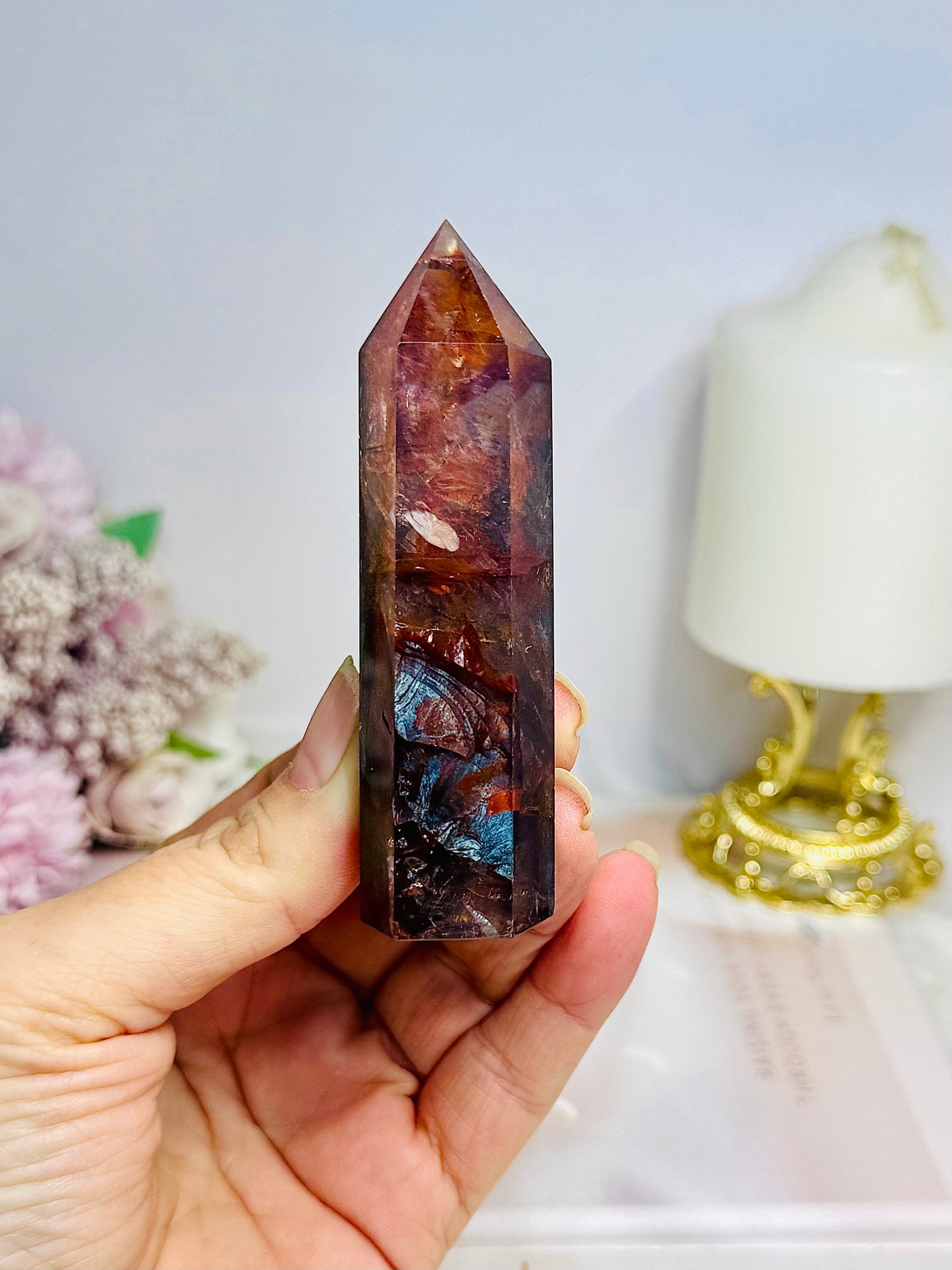 High Grade Fire Quartz Tower 8.5cm