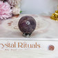 Small Lavender Rose Quartz Sphere On Stand