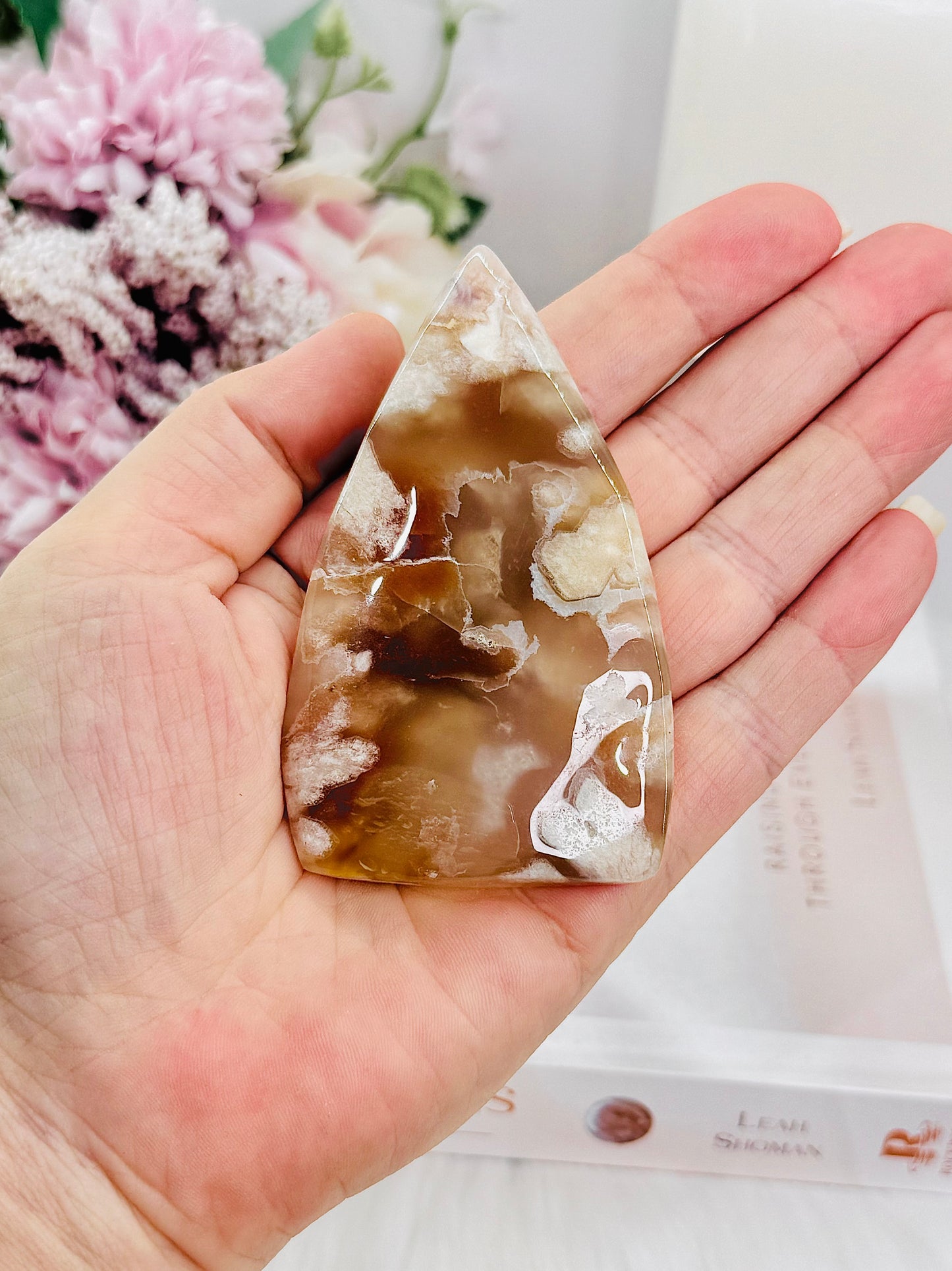 Gorgeous 8cm Flower Agate Freeform | Flame From Madagascar