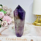 Phantom Amethyst Wand | Tower 11.5cm With Rainbows