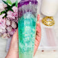 Spectacular Large Incredible Chunky Fluorite Obelisk | Tower 19cm 768grams Full Of Stunning Rainbows