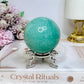 Large Green Aventurine Sphere On Stand 302g
