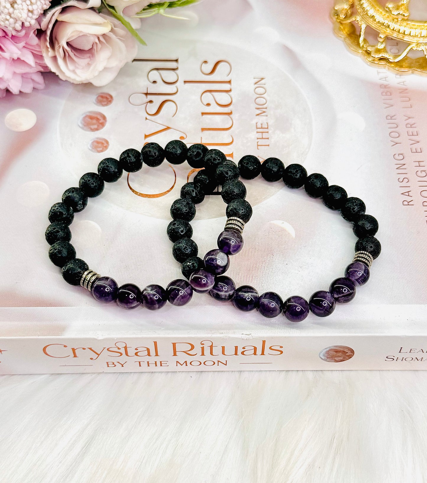 Amethyst & Lava Bead Bracelet In Gift Bag $15 each x