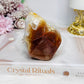 Chunky Flower Agate Carved Flame 8cm 315g