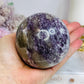 Large Pegmatite | Unicorn Stone (Lepidolite, Pink Tourmaline, Smoky Quartz & Cleavelandite) Sphere on Stand 600g