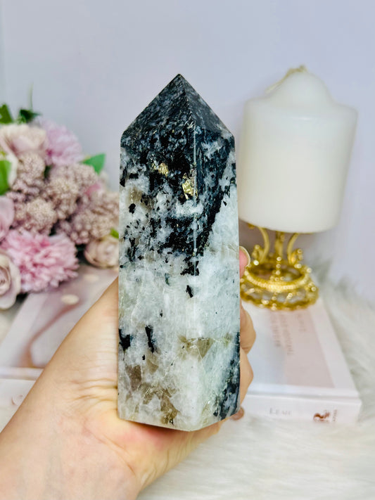 Rainbow Moonstone Chunky Tower 14.5cm 459g