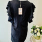 Black Dress with Ruffle Sleeves Size Medium