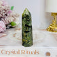 Natural Prehnite Tower | Point 8cm