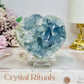 Blue Celestite Druzy Heart On Stand 443g