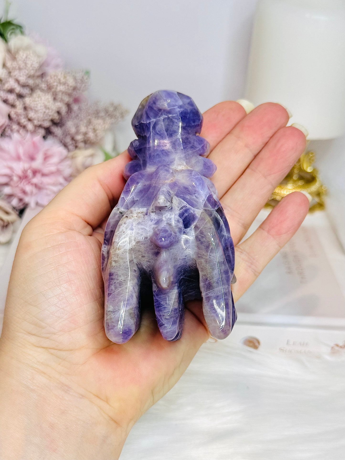 Large Amethyst Carved Dragon Head 11cm