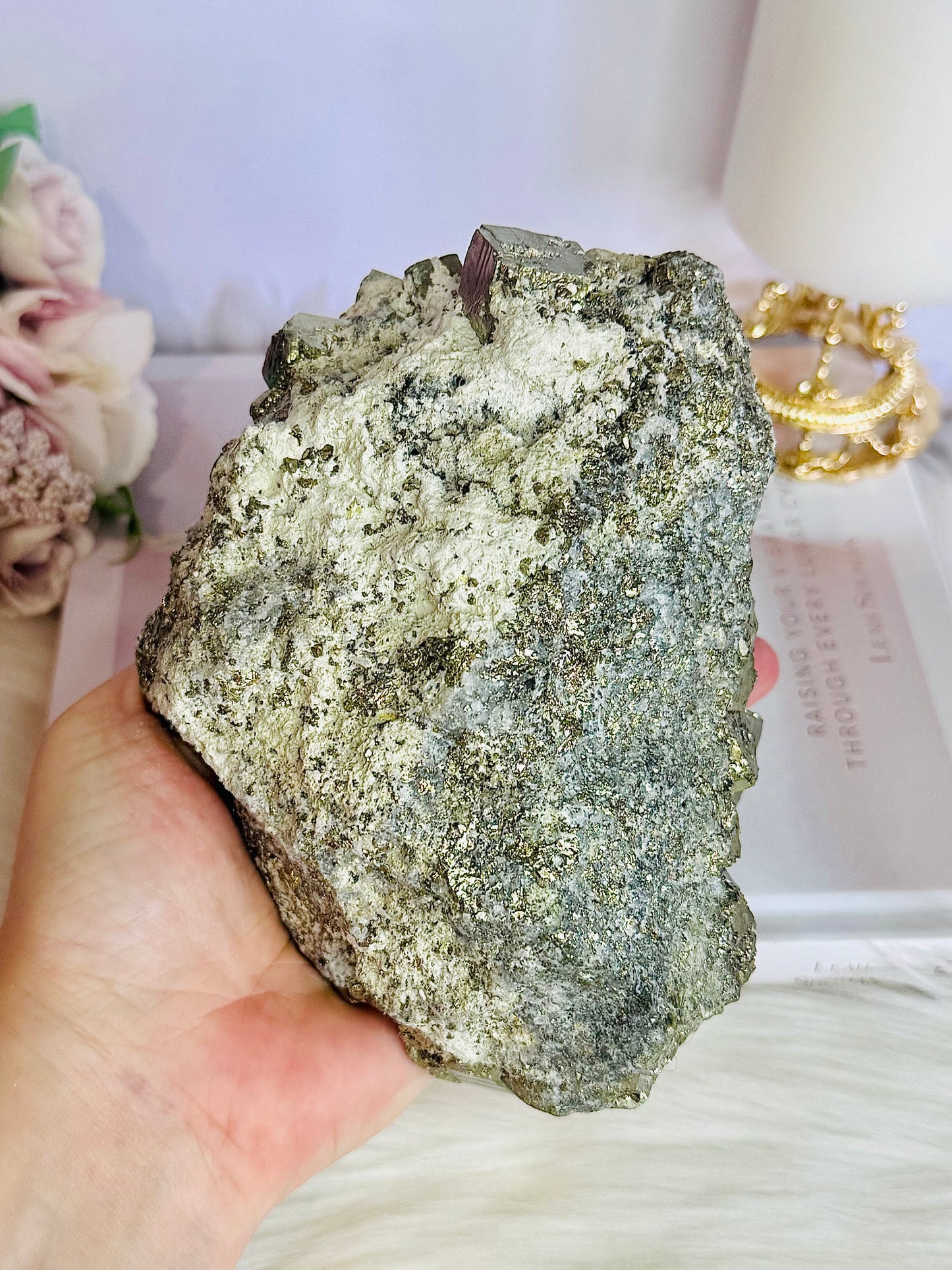 High Grade Incredible Huge 2.2KG 15cm Cubed Pyrite Specimen