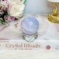 Blue Lace Agate Sphere on Stand 96g