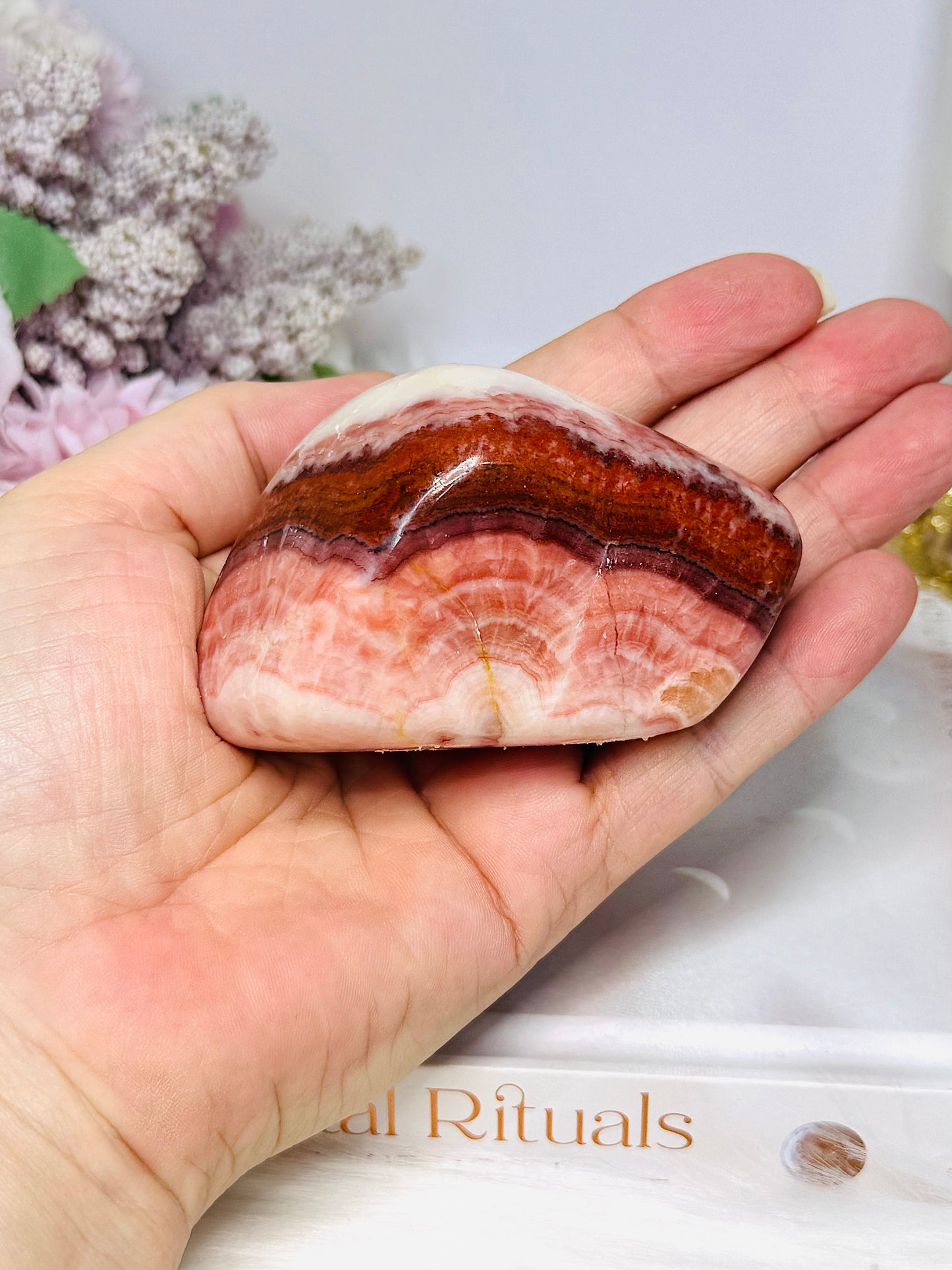 Pink Banded Calcite | Pork Stone Freeform 220g