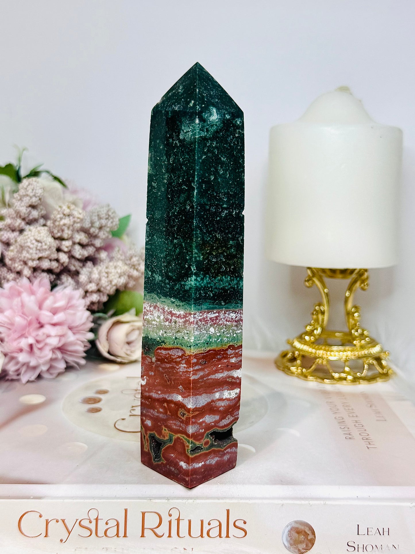 Ocean Jasper Druzy Tower 15.5cm