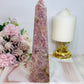 Natural Lepidolite Large 19.5cm Obelisk | Tower From Brazil with Natural Lines