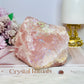 Large Chunky 1.2KG 14cm Angel Aura Rose Quartz Candle Holder