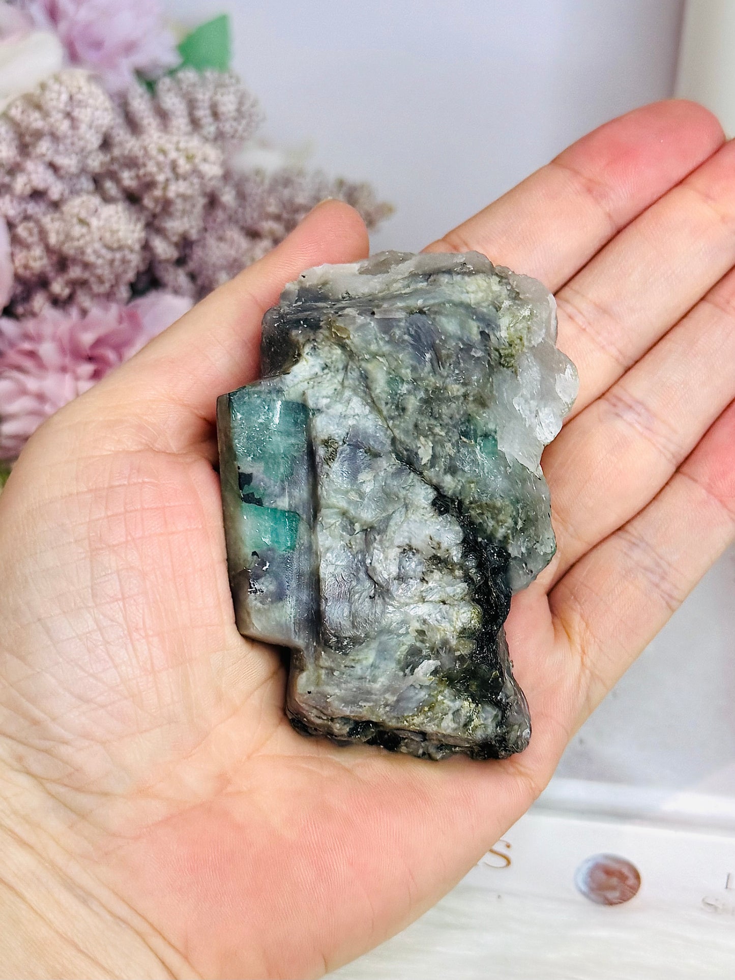 Natural Green Emerald Chunky Specimen 8cm