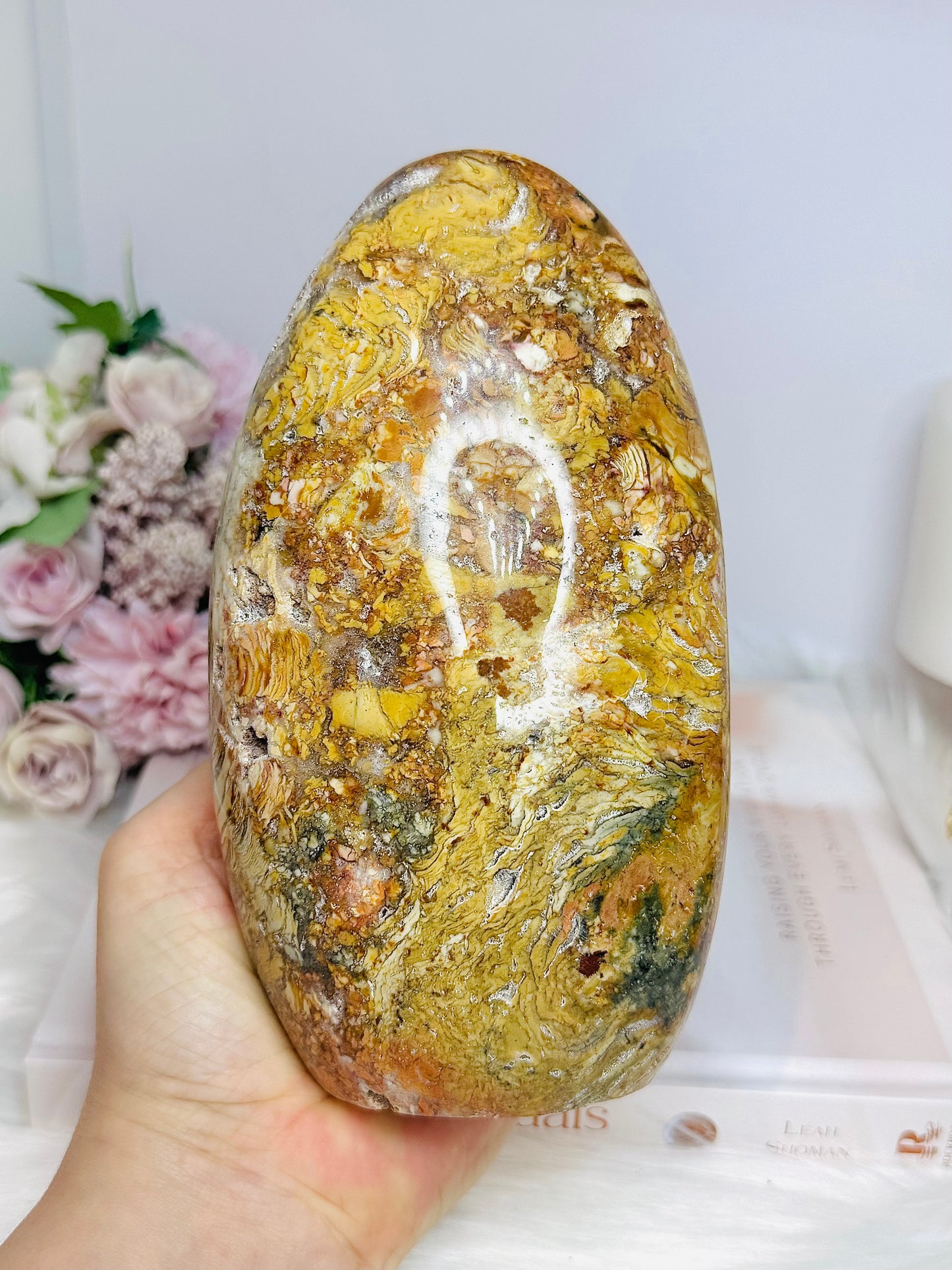Large Ibis Jasper Carved 16cm 1.2KG Druzy Freeform