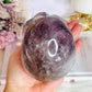 Huge 991gram High Grade Amethyst Carved Skull with Rainbows
