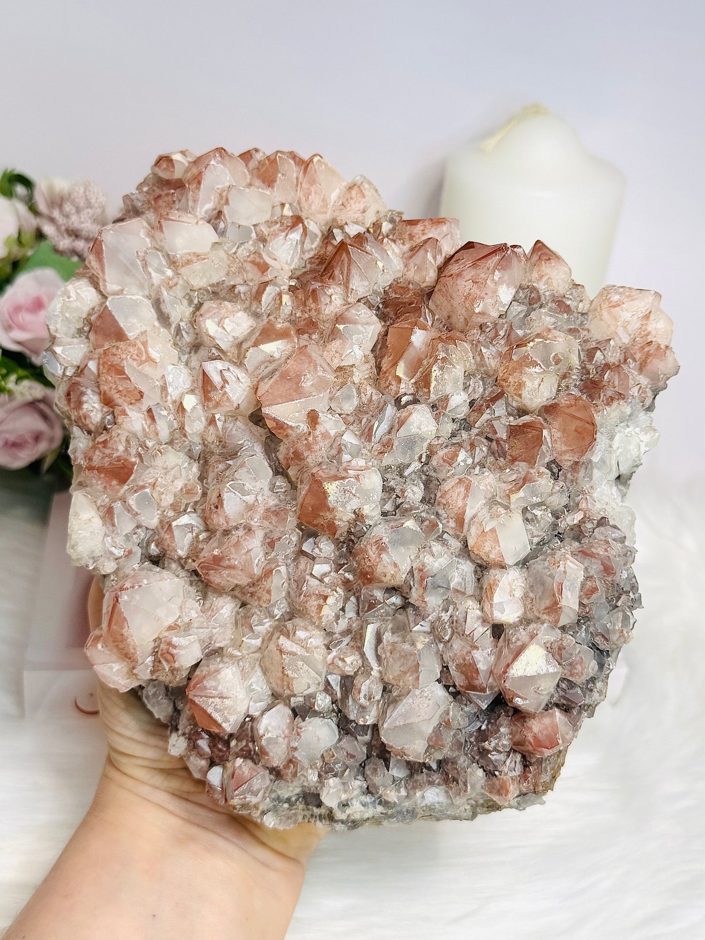 Huge Natural Pink Lithium Cluster From Minas Gerais Brazil 1.77KG 16cm