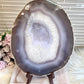 Huge Agate Polished Druzy Slab on Stand 26cm 1.65KG