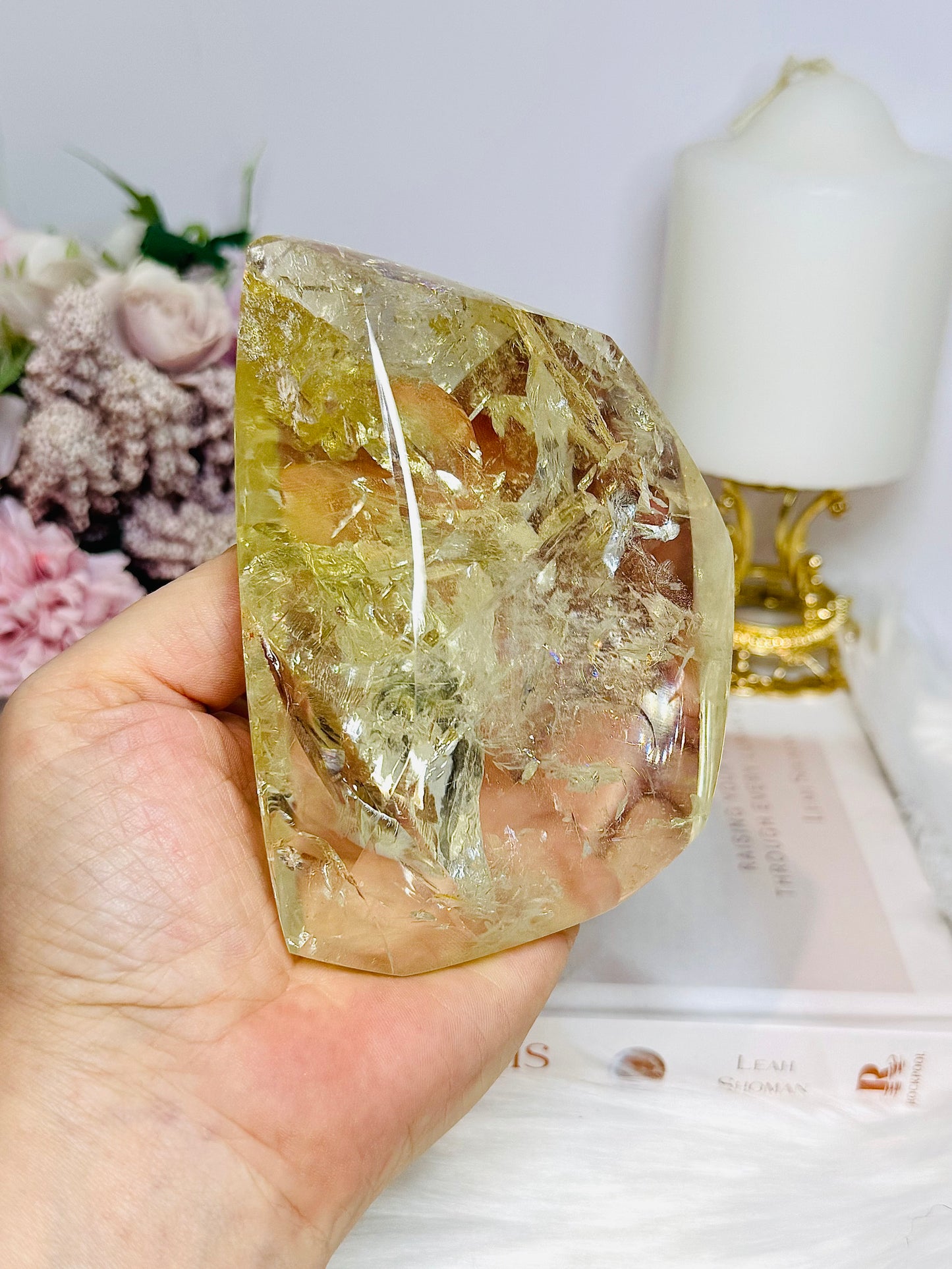 ✨ SALE ✨ Large Citrine Freeform Full of Rainbows 11cm 402g